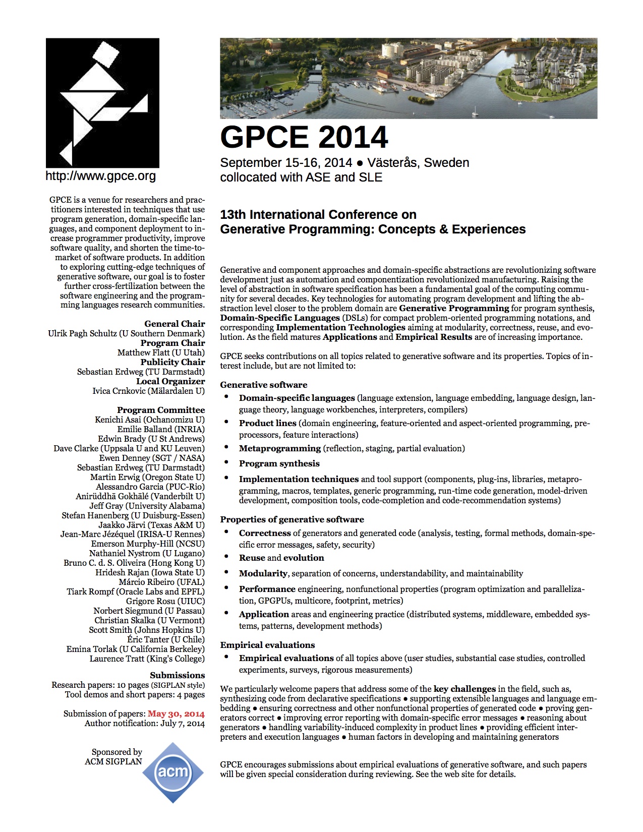 GPCE 2014 flyer
